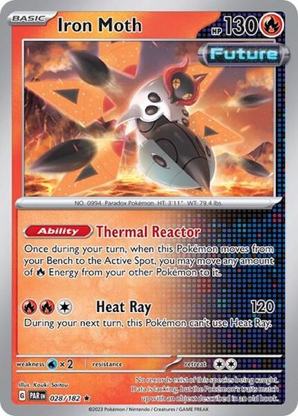 Iron Moth - 028/182 (Cosmos Holo) - SV Scarlet and Violet Promo Cards - Holofoil - Near Mint (NM)