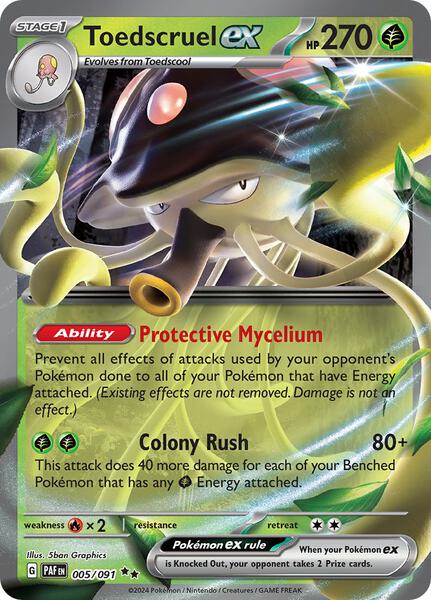 Toedscruel ex - 005/091 - SV Paldean Fates - Holofoil - Near Mint (NM)