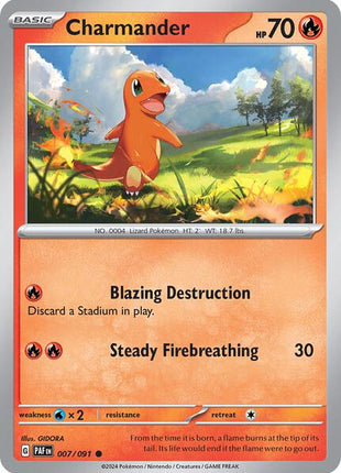 Charmander - 007/091 - SV Paldean Fates - Near Mint (NM)