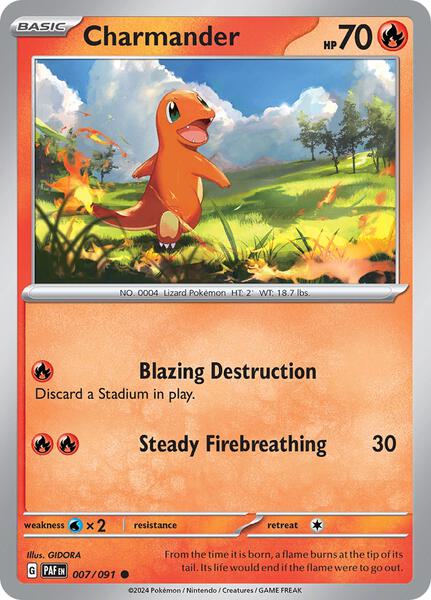 Charmander - 007/091 - SV Paldean Fates - Near Mint (NM)