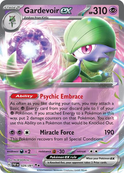 Gardevoir ex - 029/091 - SV Paldean Fates - Holofoil - Near Mint (NM)