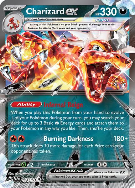 Charizard ex - 054/091 - SV Paldean Fates - Holofoil - Near Mint (NM)