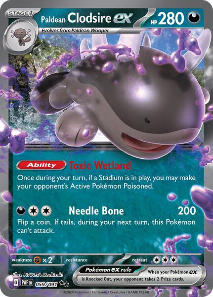 Paldean Clodsire ex - 059/091 - SV Paldean Fates - Holofoil - Near Mint (NM)