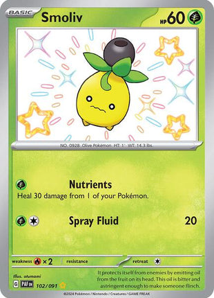 Smoliv - SV Paldean Fates - Holofoil - Near Mint (NM)