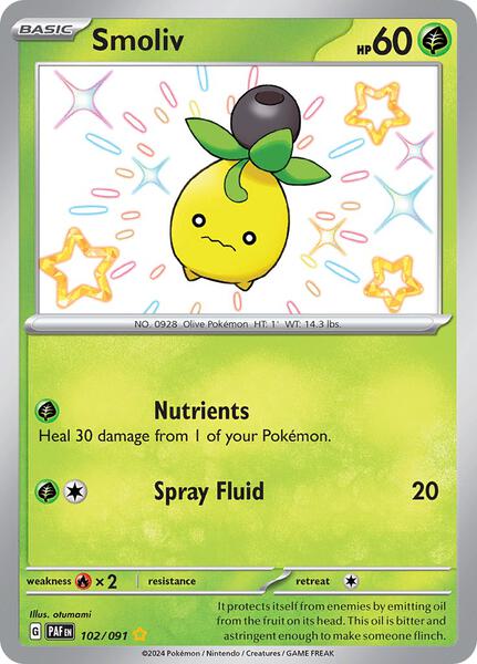 Smoliv - SV Paldean Fates - Holofoil - Near Mint (NM)