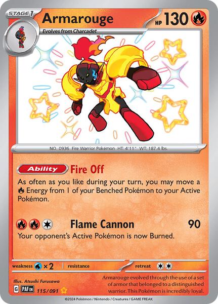 Armarouge - 115/091 - SV Paldean Fates - Holofoil - Near Mint (NM)