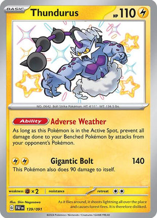 Thundurus - SV Paldean Fates - Holofoil - Near Mint (NM)