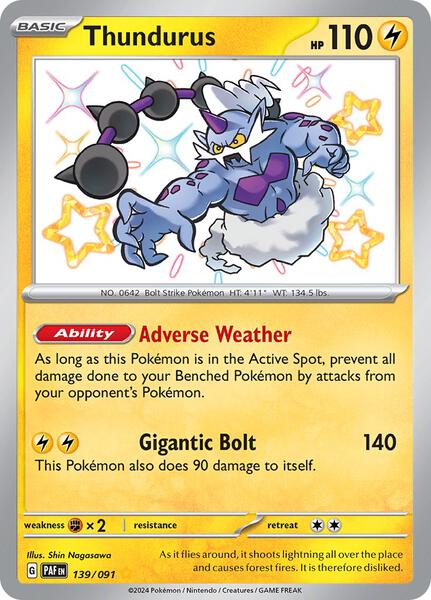 Thundurus - SV Paldean Fates - Holofoil - Near Mint (NM)