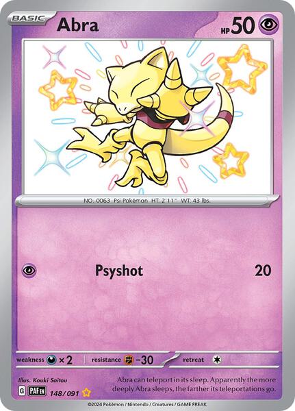 Abra - SV Paldean Fates - Holofoil - Near Mint (NM)