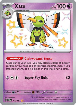 Xatu - 152/091 - SV Paldean Fates - Holofoil - Near Mint (NM)