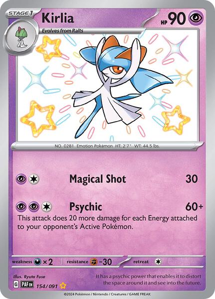 Kirlia - 154/091 - SV Paldean Fates - Holofoil - Near Mint (NM)