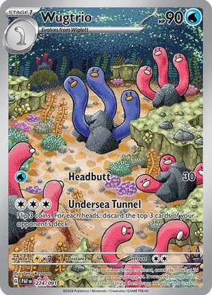 Wugtrio - 224/091 - SV Paldean Fates - Holofoil - Near Mint (NM)