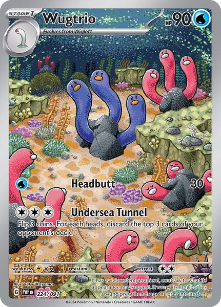 Wugtrio - 224/091 - SV Paldean Fates - Holofoil - Near Mint (NM)