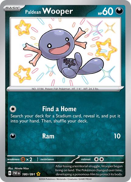Paldean Wooper - 180/091 - SV Paldean Fates - Holofoil - Near Mint (NM)