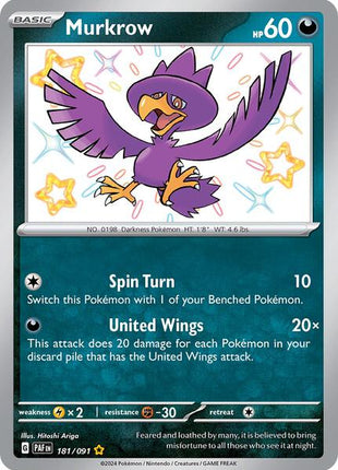 Murkrow - SV Paldean Fates - Holofoil - Near Mint (NM)