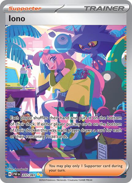 Iono - 237/091 - SV Paldean Fates - Holofoil - Near Mint (NM)