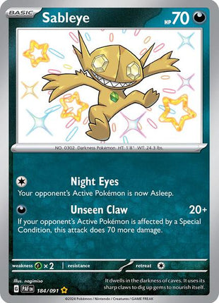 Sableye - SV Paldean Fates - Holofoil - Near Mint (NM)