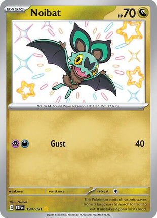Noibat - 194/091 - SV Paldean Fates - Holofoil - Near Mint (NM)