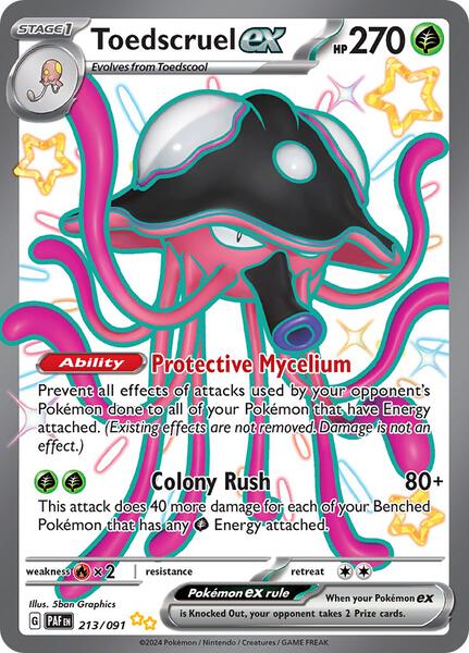 Toedscruel ex - 213/091 - SV Paldean Fates - Holofoil - Near Mint (NM)