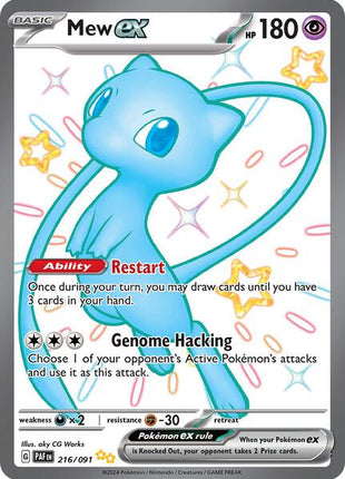 Mew ex - 216/091 - SV Paldean Fates - Holofoil - Near Mint (NM)