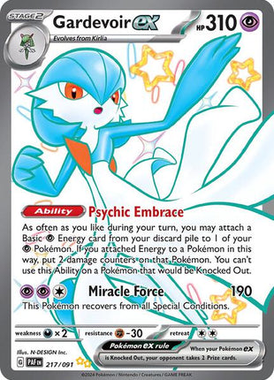 Gardevoir ex - 217/091 - SV Paldean Fates - Holofoil - Near Mint (NM)