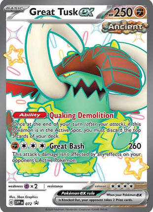 Great Tusk ex - 072 - SV Scarlet and Violet Promo Cards - Holofoil - Near Mint (NM)