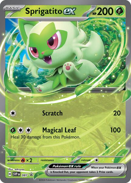 Sprigatito ex - 087 - SV Scarlet and Violet Promo Cards - Holofoil - Near Mint (NM)