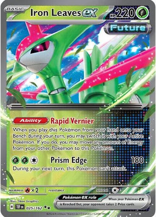 Iron Leaves ex - 025/162 - SV05 Temporal Forces - Holofoil - Near Mint (NM)