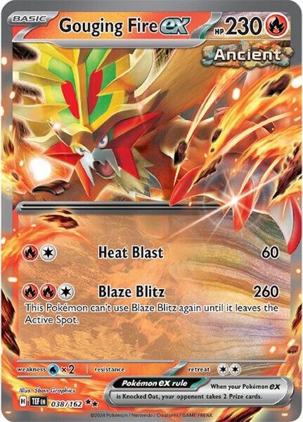 Gouging Fire ex - 038/162 - SV05 Temporal Forces - Holofoil - Near Mint (NM)