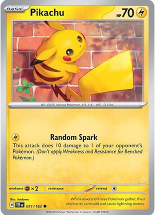 Pikachu - SV05 Temporal Forces - Reverse Holofoil - Near Mint (NM)