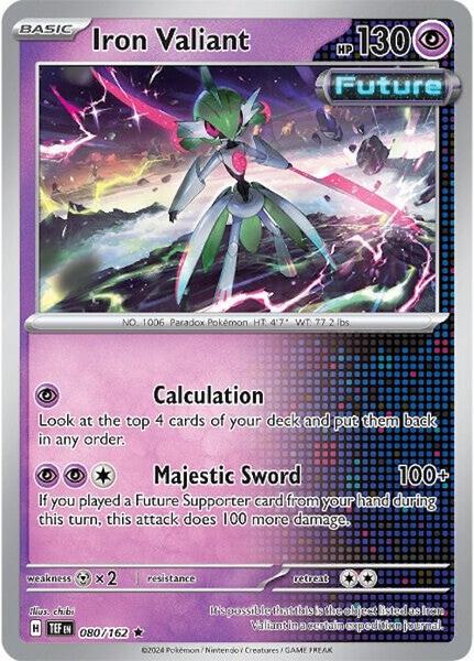 Iron Valiant - 080/162 - SV05 Temporal Forces - Holofoil - Near Mint (NM)