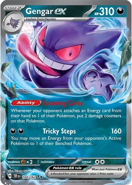Gengar ex - 104/162 - SV05 Temporal Forces - Holofoil - Near Mint (NM)
