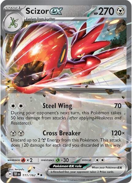 Scizor ex - 111/162 - SV05 Temporal Forces - Holofoil - Near Mint (NM)