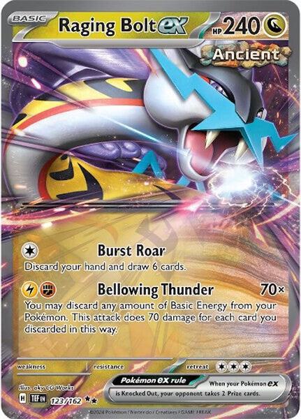 Raging Bolt ex - 123/162 - SV05 Temporal Forces - Holofoil - Near Mint (NM)