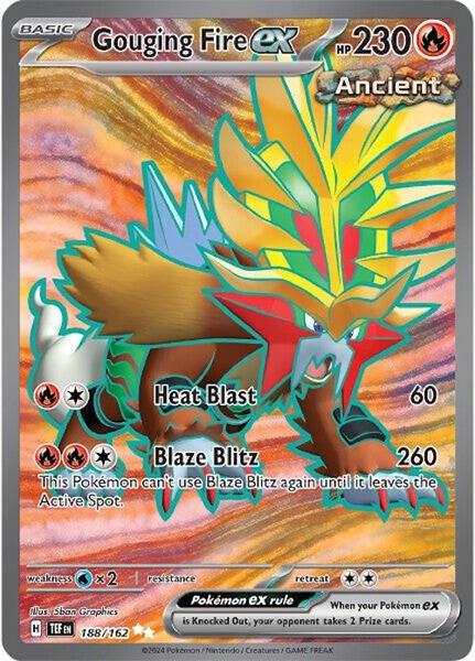 Gouging Fire ex - 188/162 - SV05 Temporal Forces - Holofoil - Near Mint (NM)
