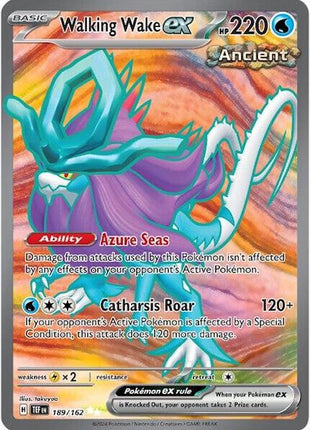 Walking Wake ex - 189/162 - SV05 Temporal Forces - Holofoil - Near Mint (NM)