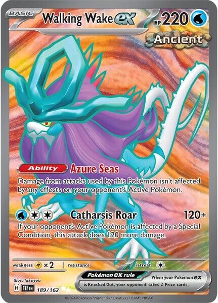 Walking Wake ex - 189/162 - SV05 Temporal Forces - Holofoil - Near Mint (NM)