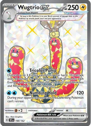 Wugtrio ex - 190/162 - SV05 Temporal Forces - Holofoil - Near Mint (NM)