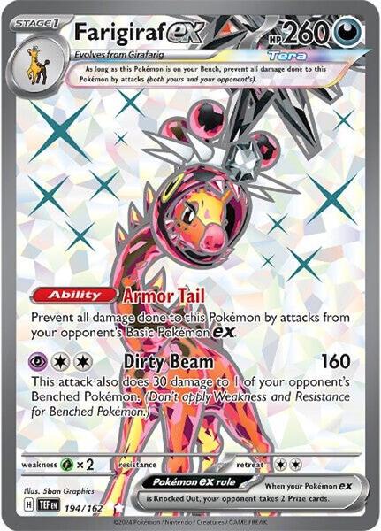 Farigiraf ex - 194/162 - SV05 Temporal Forces - Holofoil - Near Mint (NM)