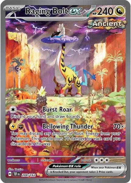 Raging Bolt ex - 208/162 - SV05 Temporal Forces - Holofoil - Near Mint (NM)