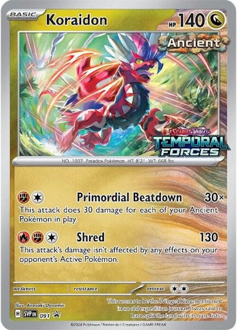 Koraidon - 091 (Prerelease) - SV Scarlet and Violet Promo Cards - Holofoil - Near Mint (NM)