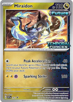 Miraidon - 092 (Prerelease) - SV Scarlet and Violet Promo Cards - Holofoil - Near Mint (NM)