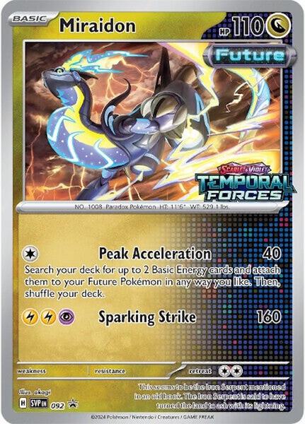 Miraidon - 092 (Prerelease) - SV Scarlet and Violet Promo Cards - Holofoil - Near Mint (NM)