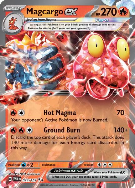 Magcargo ex - 029/167 - SV06 Twilight Masquerade - Holofoil - Near Mint (NM)