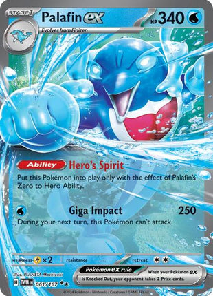 Palafin ex - 061/167 - SV06 Twilight Masquerade - Holofoil - Near Mint (NM)