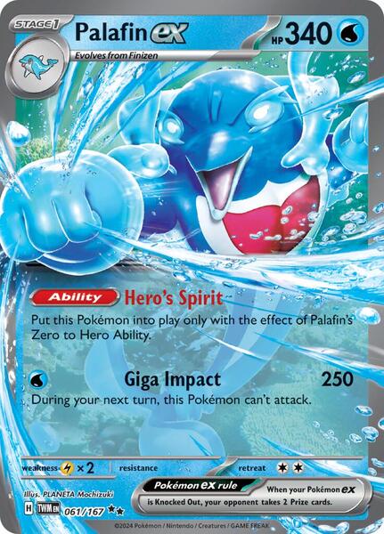 Palafin ex - 061/167 - SV06 Twilight Masquerade - Holofoil - Near Mint (NM)