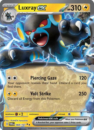 Luxray ex - 068/167 - SV06 Twilight Masquerade - Holofoil - Near Mint (NM)