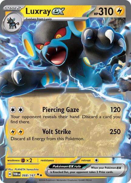 Luxray ex - 068/167 - SV06 Twilight Masquerade - Holofoil - Near Mint (NM)