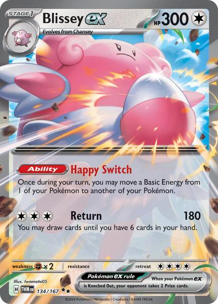 Blissey ex - 134/167 - SV06 Twilight Masquerade - Holofoil - Near Mint (NM)