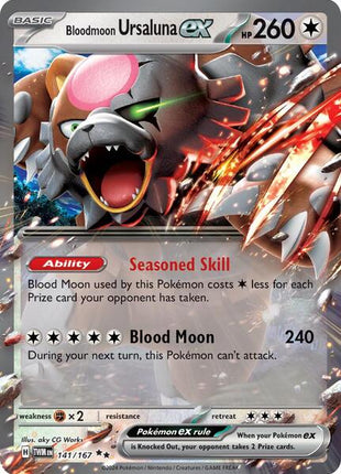 Bloodmoon Ursaluna ex - 141/167 - SV06 Twilight Masquerade - Holofoil - Near Mint (NM)